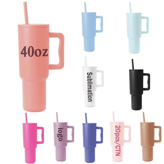 Custom 40oz Vacuum Insulated Tumbler with Straw Lid for Promotion