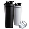 Good Quality Wholesale Insulated Double Wall Stainless Steel Shaker Cup with Wire Whisk for Travel