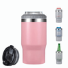 Wholesale 4 in 1 Stainless Steel Beer Can Cooler with Option Lids