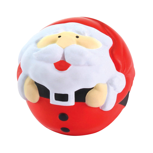 PU Foam Anti-stress Ball Christmas Santa Claus Stress Reliever Ball Toys for Kids