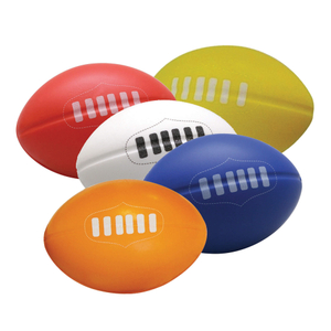 Promotion PU Foam Anti Stress FOOTY Shaped Custom Logo Promotional Gifts Stress Relieve Ball 