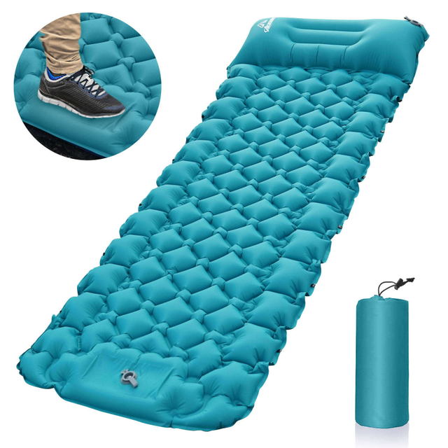 Outdoor Sleeping Bed Inflatable Mattress Sleeping Bag Mat Fast Fill Air Picnic Bed Folding Camping Bed Mattress