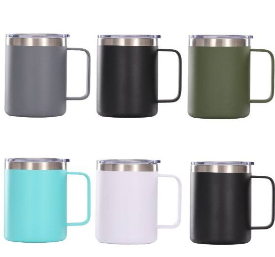 Wholesale 12 Oz Stainless Steel Coffee Mug Vacuum Insulated Vacuum Travel Tumbler Cup with Handle