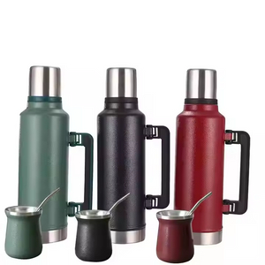 Custom 8oz 1L 1.3L Yerba Mate Cup Thermos Gift Set Stainless Steel Double Wall Vacuum Insulated Travel Tea Water Bottle Set