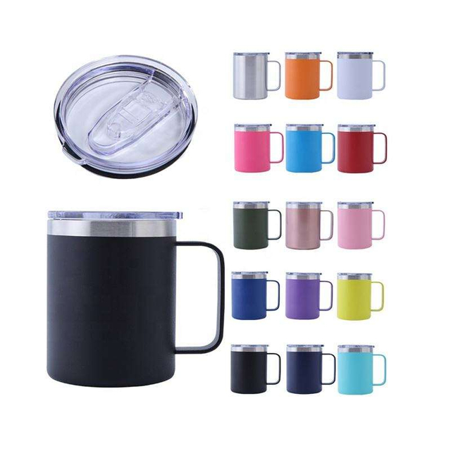 Hot Sale Stainless Steel Double Walled Insulated 12oz Travel Tumbler with Lid Handle