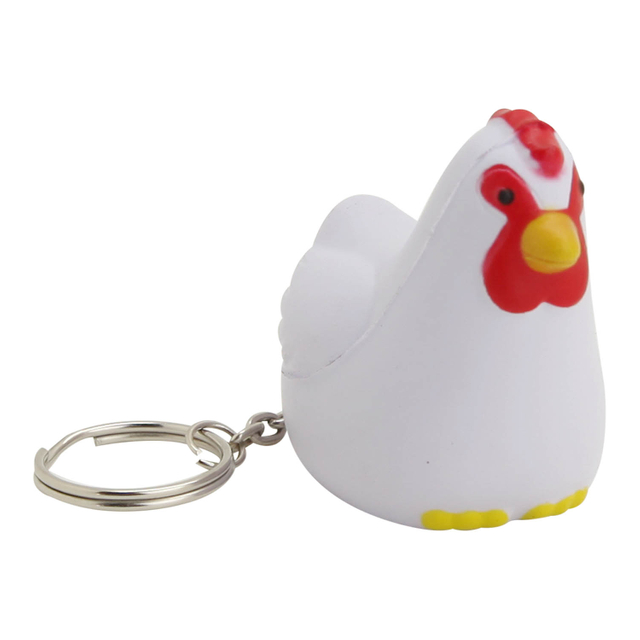 Imprinted Chicken Key Chain Stress Balls/Stress Reliever/Stress Toy