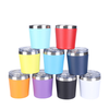 Wholesale Amazon 8oz/12oz Double Stainless Steel Insulated Coffee Cup Handy Mini Cup with Cup Lid Milk Cup