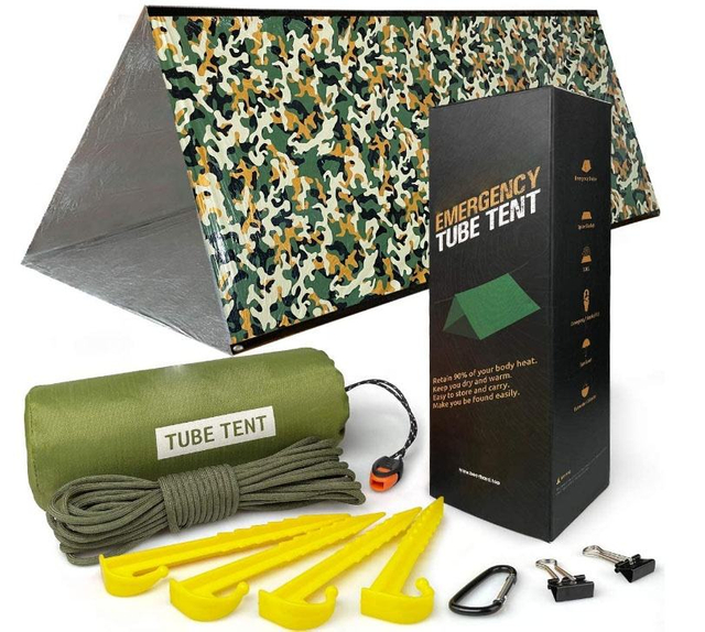 Life Tent Emergency Survival Shelter 2 Person Emergency Shelter Tent Use As Survival Tube Tent for Camping Hiking